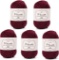 MAXEE 250g(5x50g) Hand Knitting Yarn, Cotton Blend, Cotton for Knitting, Cotton Yarn