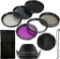 XCSOURCE LF134 6pcs UV CPL ND Filter + Lens Hood Cap 58mm for Canon EOS Rebel XSi