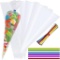 Tonyg-p Pack of 100 Cone Bags, 16 x 30 cm, Transparent Corrugated Bags, Candy Bags, Cone Bag