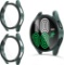 HWeggo Samsung Galaxy Watch 4 44mm Screen Protector Case (Green+Green)