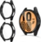HWeggo Samsung Galaxy Watch 4 44mm Screen Protector Case (Black+Black)