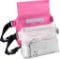 HWeggo [Pack of 2] Waterproof Bum Bag with Adjustable Waist Belt (Clear and Pink)
