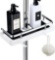 LUPATDY Adjustable Shower Shelf, No Drilling Shower Shelf for 18-25 mm Shower Rail, White