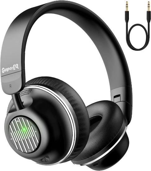 SuperEQ Active Noise Canceling Headphones, Bluetooth 5.0 Headphones On Ear, Wireless Headset