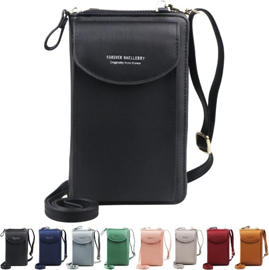 Jangostor cell phone shoulder bag women -small crossbody bag, small cell phone shoulder bag (black)