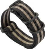 Gemony NATO Bracelet 5-EDEL-Steel Rings Premium-Ballistic Nylon Zulu Diver Watch Bracelet