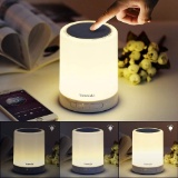 Homecube Bedside Lamp with Bluetooth Speaker, Smart Portable Touch Lamp Mood Night Light