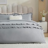 BEDSURE Bed Linen MEB Grey, 260 x 240 cm