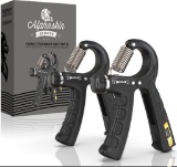 ALPHASKIN... Hand Grips Strengthener with Counter | Forearm Trainer | Workout Kit 2 Pack