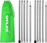 Erection Pole, Tent Pole, Telescopic Pole for Tents, Taps or Awnings, 200 cm, Camping Tarp, Set of 2