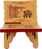 PRETYZOOM Wooden Book Holder Folding Kuran Bible Holy Book Stand Cookbook Holder Music Stand