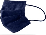 SUMGER Disposable Medical Masks, 50 Units, Navy Blue, CE Certified, BFE ? 98%, EN 14683: 2019 + AC: