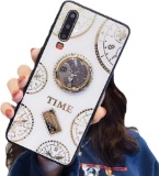 NiaCoCo Compatible with Huawei P30 Pro Case+1 x Screen Protector, 360 Degree Rotating Ring