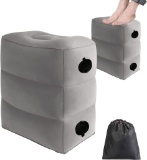 Sunshine Smile Inflatable Footrests, Footrest Cushion, Leg Cushion, Foot Cushion, Gray