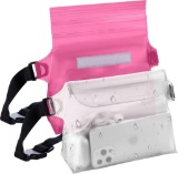 HWeggo [Pack of 2] Waterproof Bum Bag with Adjustable Waist Belt (Clear and Pink)
