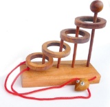 Logica Puzzles Art. Free The Mouse - Wooden Brain Teaser in Fine Wood