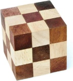 Logica Puzzles Art. Snake Cube - 3D Wooden Mind Puzzle - Leonardo da Vinci Collection