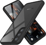 Mateprox Cases for Samsung Galaxy S22, Crystal Clear Hard PC Shockproof - Black