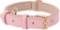 HEELE Soft Leather Dog Collar Medium Dogs Breathable Padded with D Ring
