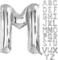 M2XCEC 16 '' Letter balloon of individual large silver, aluminum foil alphabet balloon
