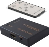 KDCT HDMI Switch, HDMI Switch, HDMI Splitter, 3-in-1 Output with IR Remote Control 4K - $16.00 MSRP