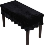 Monkeysell Piano Stool Chair Bench Pleuche Decorated with Macrame Fringe 75 35 cm for Piano