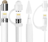 MEKO [5 Pieces] Apple iPad Pencil Accessories Cap Case + 2-in-1 Fiber Cap as Stylus