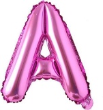 M2XCEC 16 '' Letter balloon of individual large pink, aluminum foil alphabet balloon