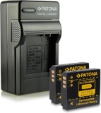 PATONA 4in1 Charger + 2x Battery CGA-S005 Compatible with Panasonic Lumix, Fuji NP-70