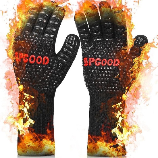 SPGOOD High Quality BBQ Grill Gloves Oven Gloves Heat Resistant