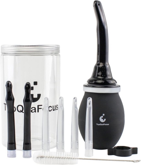 TopQuaFocus Enema Bulb Kit for Colon Cleansing