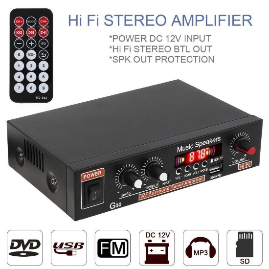 G30 HiFi Car Audio Power Amplifier - FM
