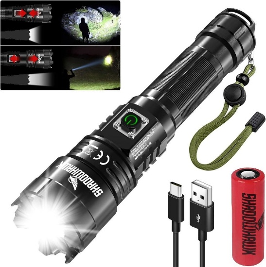 Shadowhawk LED Torch Rechargeable, Extremely
