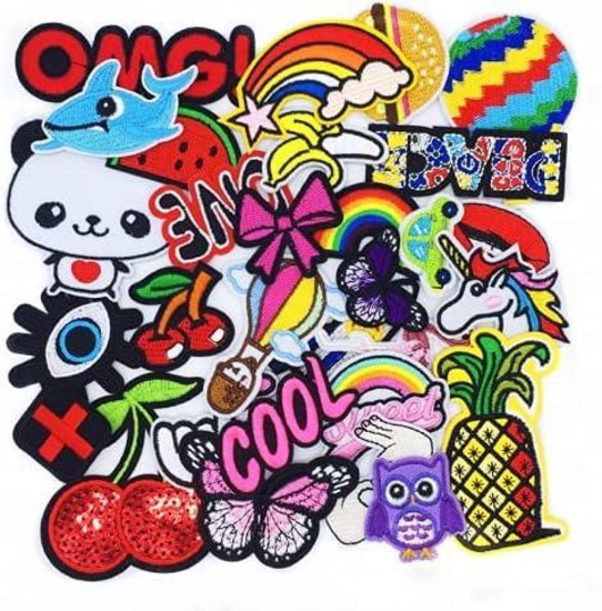 30pcs sew on Patches for Children