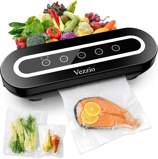 Vezzio VS2101 Vacuum Sealer for Food (Black)