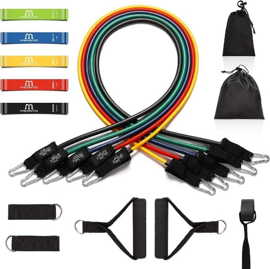 MENNYO Fitness Band, Resistance Bands, 17-Piece