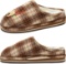 KuaiLu Womens Cozy Memory Foam Slippers, Ladies Plaid House Slippers, Size 5 US