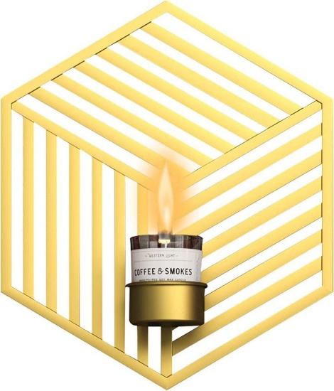 Qucover Wall Tea Light Holder Gold Wall