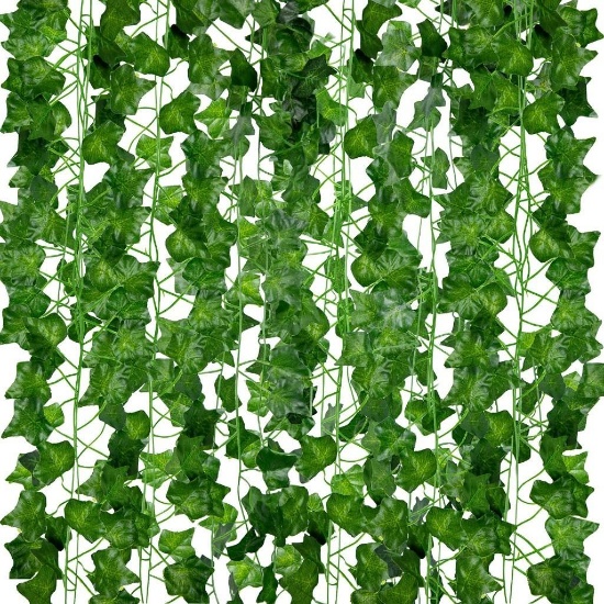 ADORAMOUR Artificial Ivy Garlands - Pack of 12