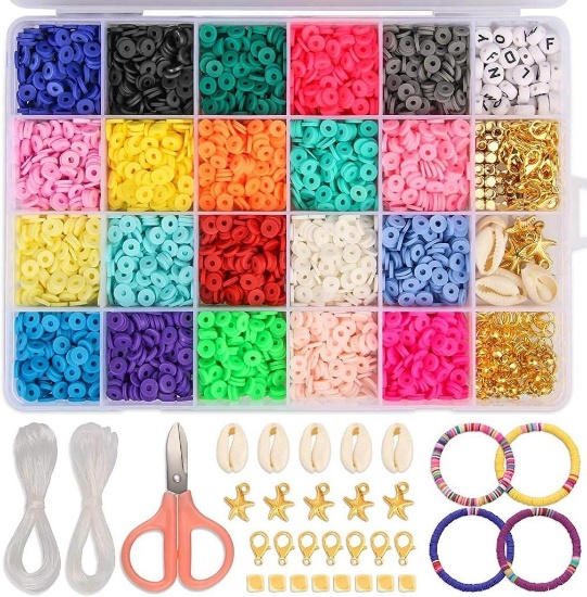 CYLBAQ 4200 Pc Beads for Threading with Letters