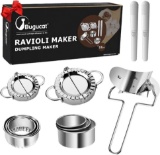 Bugucat Dough Press Set of 11, Stainless Steel