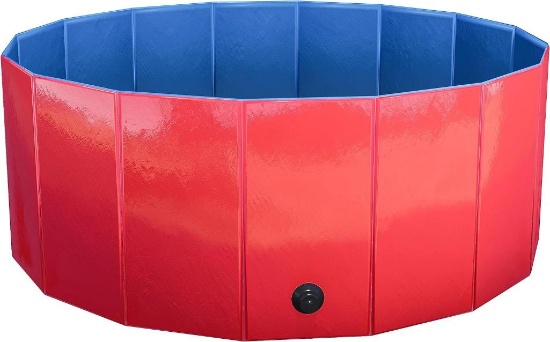 Bramble Premium Collapsible Dog Pool 80x30cm, Red