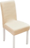 AUTENG Plaid Dining Chair Covers (Mustard 4 Pack)