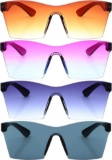 Weewooday 4 Pairs Oversized Square Sunglasses