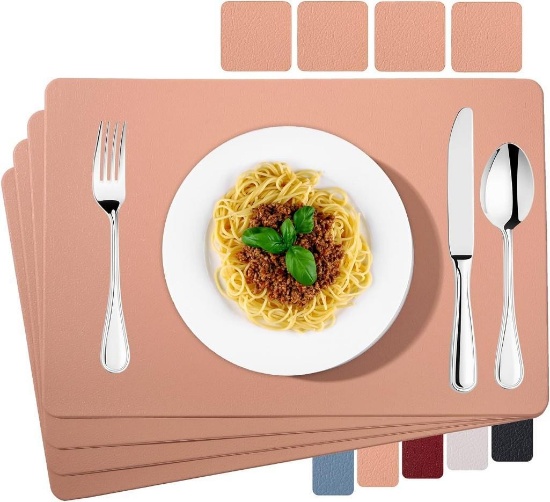Miorkly Place Mats, Washable Leather Place Mats