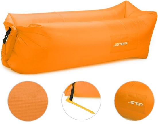 JSVER Inflatable Lounger Air Sofa, Orange