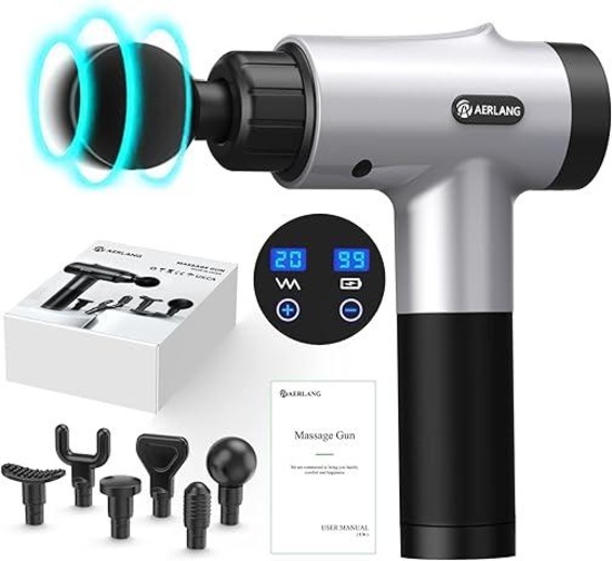 AERLANG Em8 Massage Gun, Silver