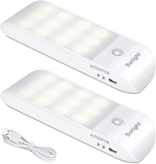 LED Night Light with Motion Sensor, Pack of 2
