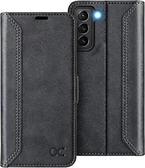 OCASE Samsung Galaxy S21 Wallet Case, 6.2"(Black)