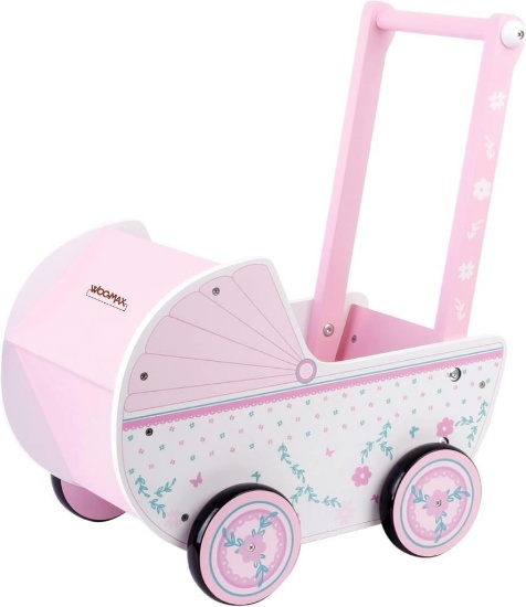 WOOMAX Wooden Toy Trolley for Dolls